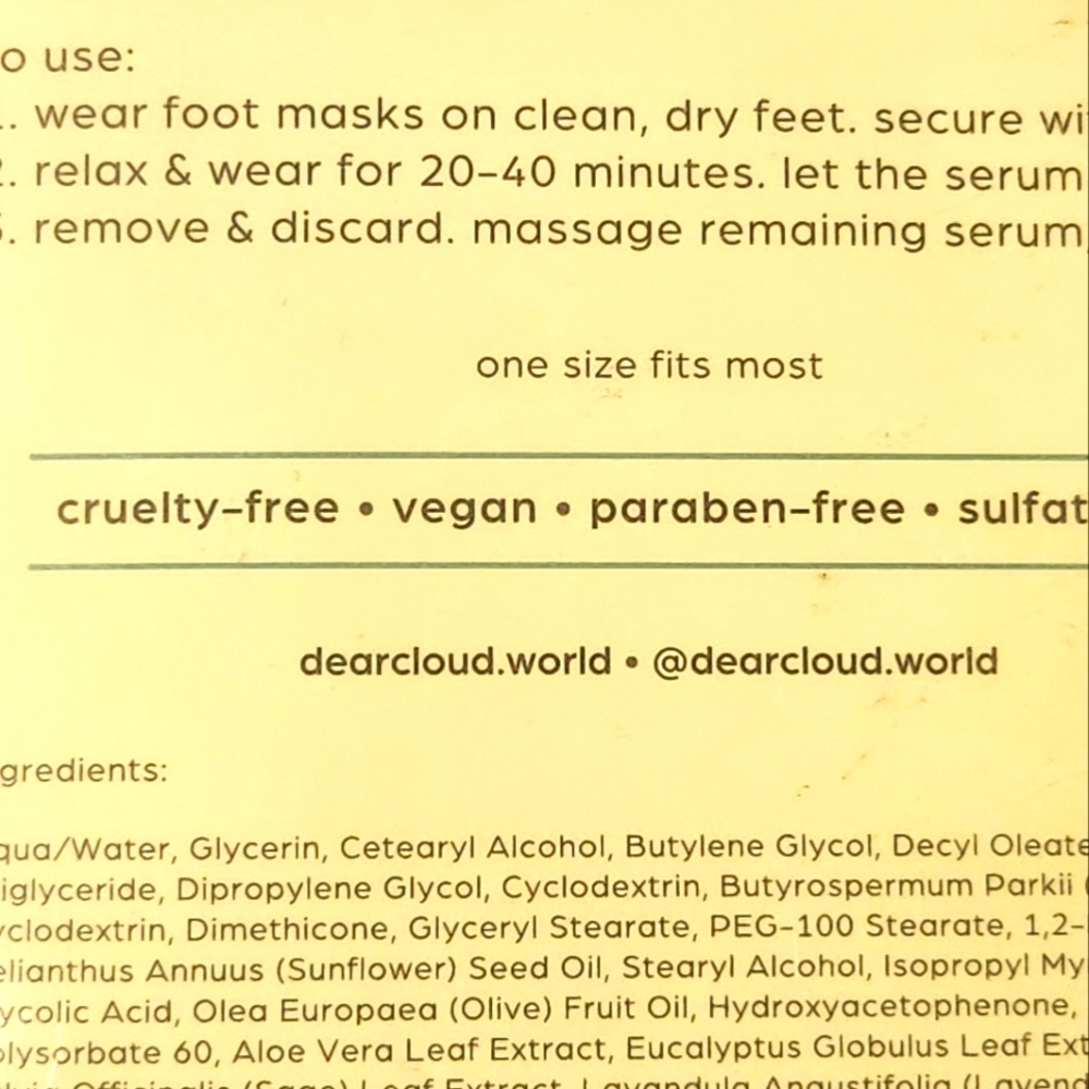 Dearcloud Repair & Odor Control Foot Masks - Picture 7 of 9